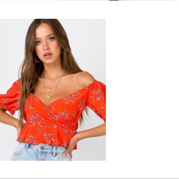 PRINCESS POLLY | RHEA CROP TOP ORANGE - Picture 2 of 3